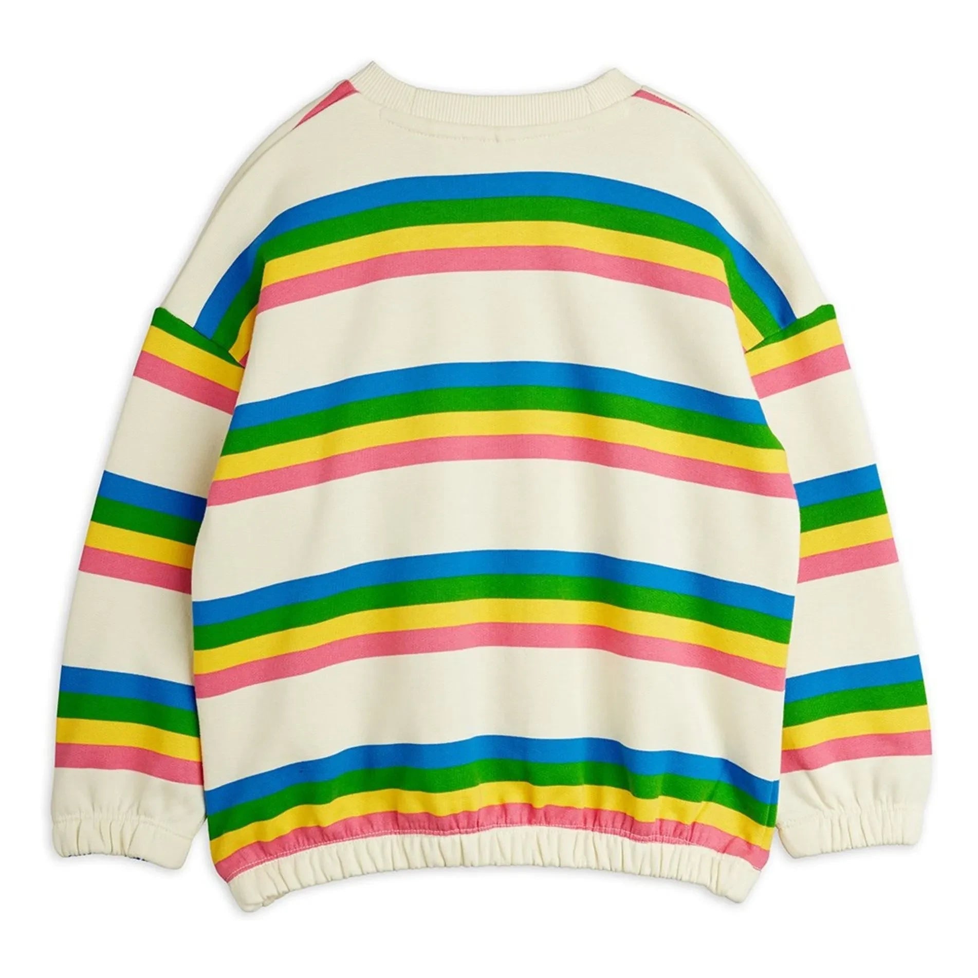 Mini Rodini - Gestreiftes Sweatshirt aus Bio-Baumwolle | Ecru
