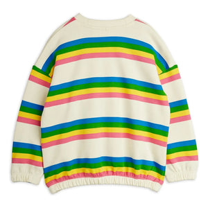 Mini Rodini - Gestreiftes Sweatshirt aus Bio-Baumwolle | Ecru