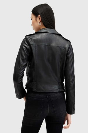 AllSaints Kadın Deri Biker Ceket BALFERN