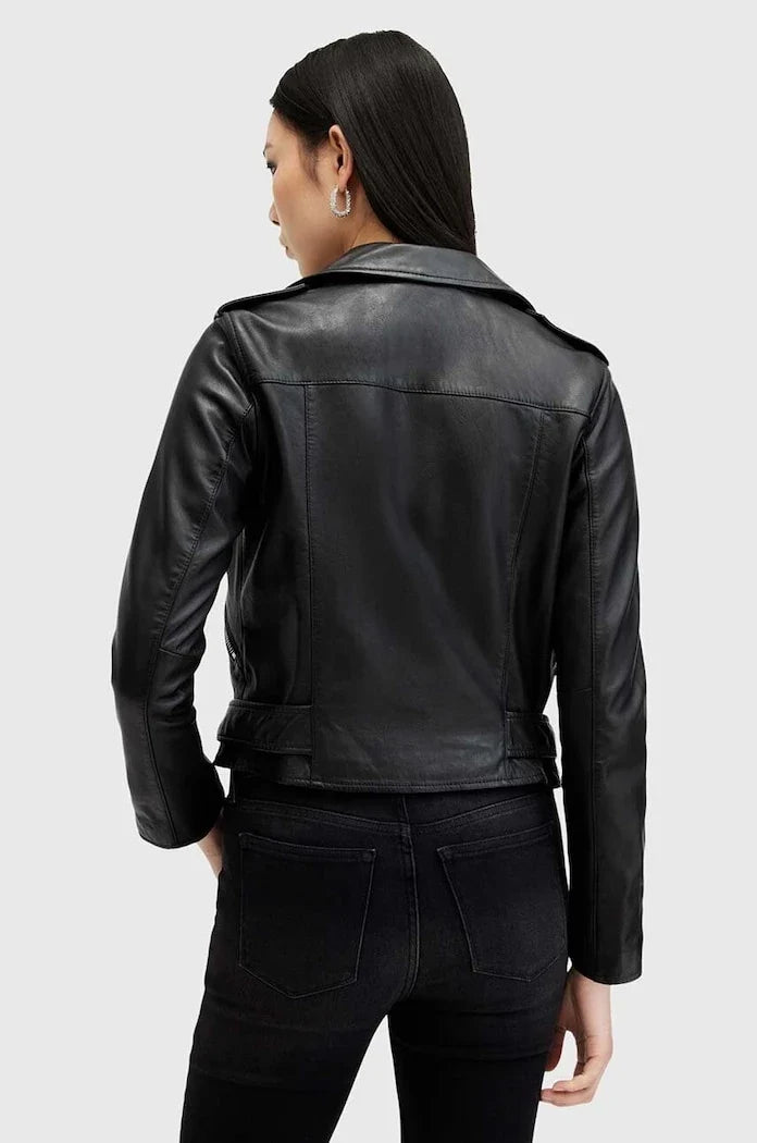 AllSaints Kadın Deri Biker Ceket BALFERN