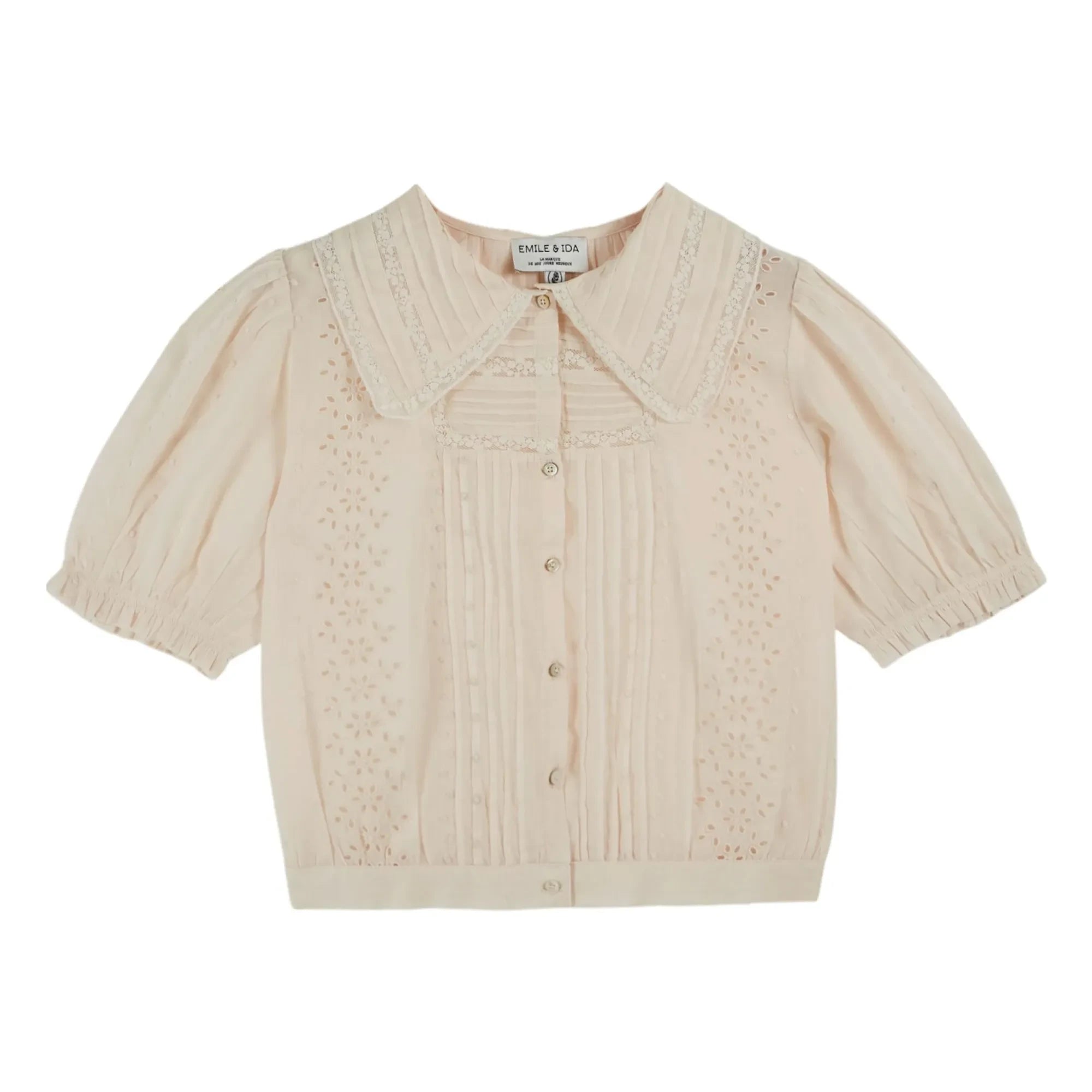 Emile et Ida – Vintage-Baumwollbluse | Creme