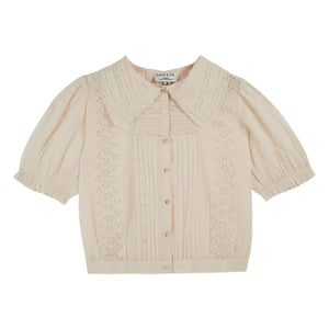 Emile et Ida – Vintage-Baumwollbluse | Creme
