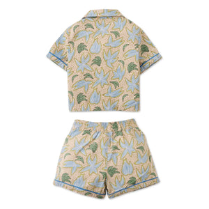 Gingersnaps - Leinen-Bananenhemd und Shorts-Set | Beige