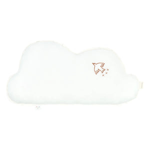 Nobodinoz - Wolkenkissen, mit Vogelstickerei - French Linen | Ecru