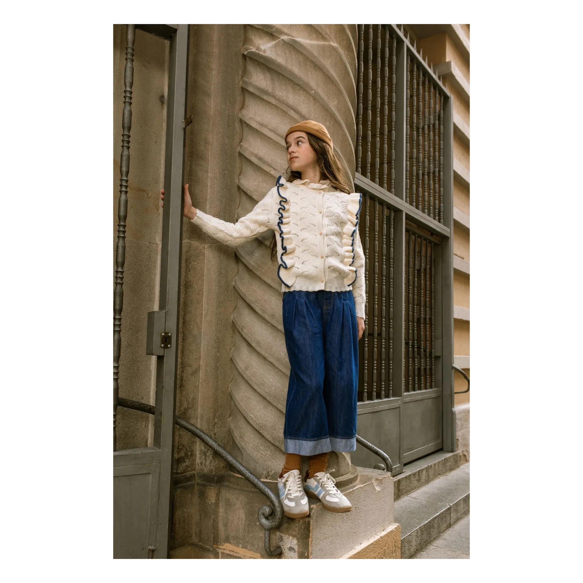 C'era Una Volta - Viviana fırfırlı hırka | Krem