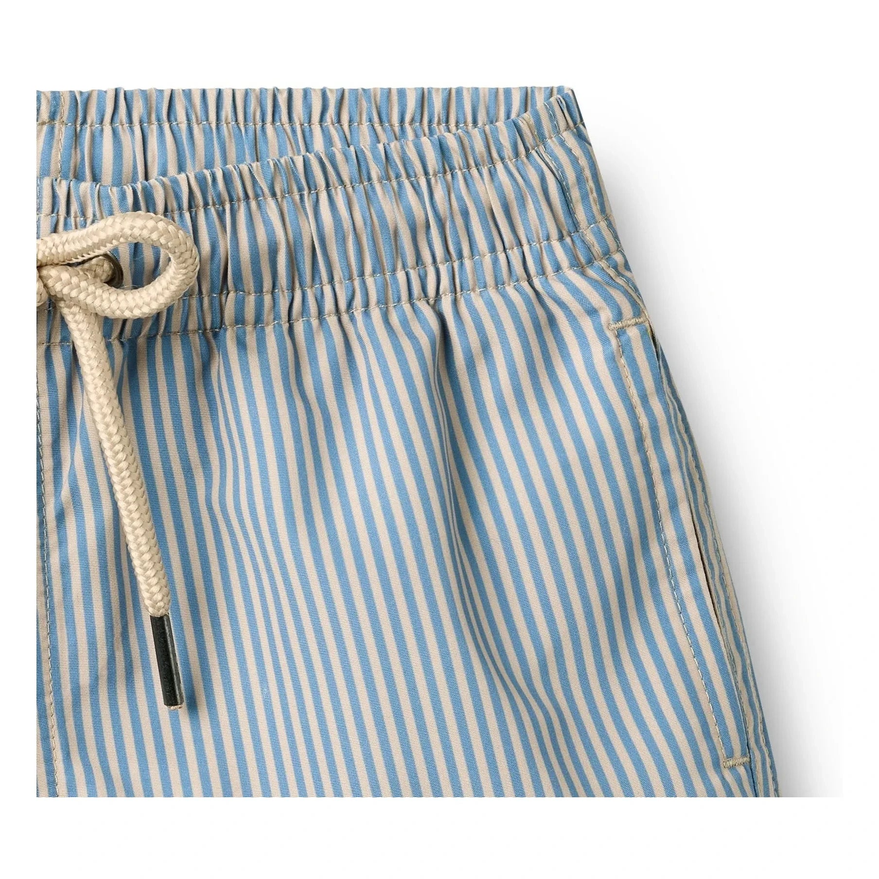 Wheat - Hansi Recycelte Faser Gestreifte Badeshorts | Hellblau