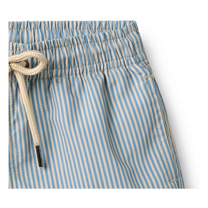 Wheat - Hansi Recycelte Faser Gestreifte Badeshorts | Hellblau