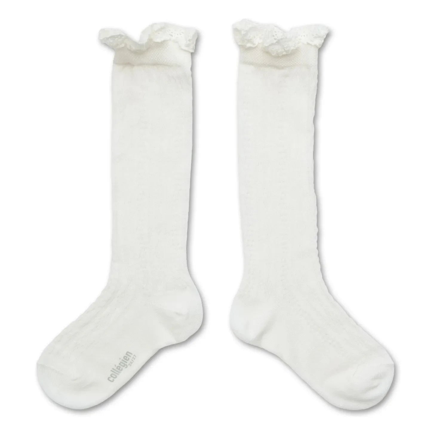 Collégien - Marie-Anaïs Rüschen-Socken mit Spitze | Weiß