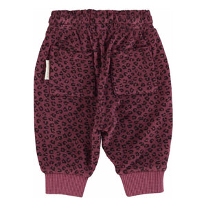 Piupiuchick - Jogger aus Bio-Baumwolle mit Leopardenmuster | Aubergine