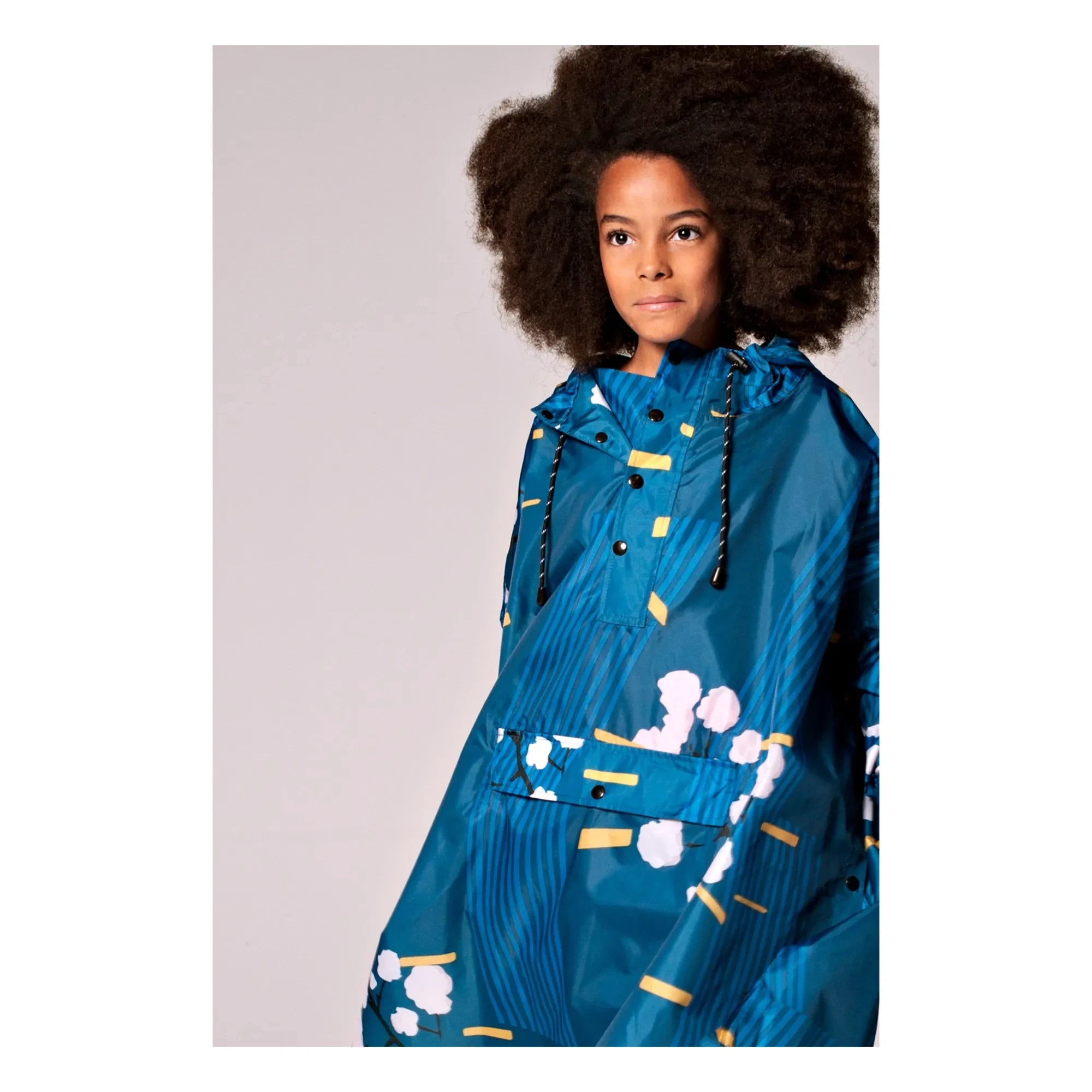 Rainkiss - Japanese Blossom Regenmantel - Kinderkollektion | Blau