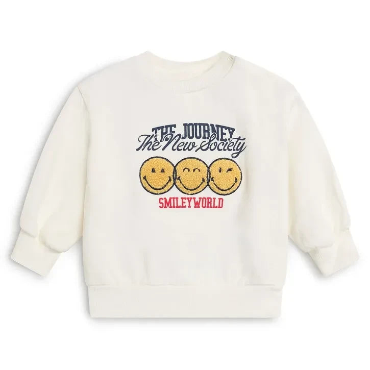 The New Society – Baby Smile Sweatshirt | Weiß
