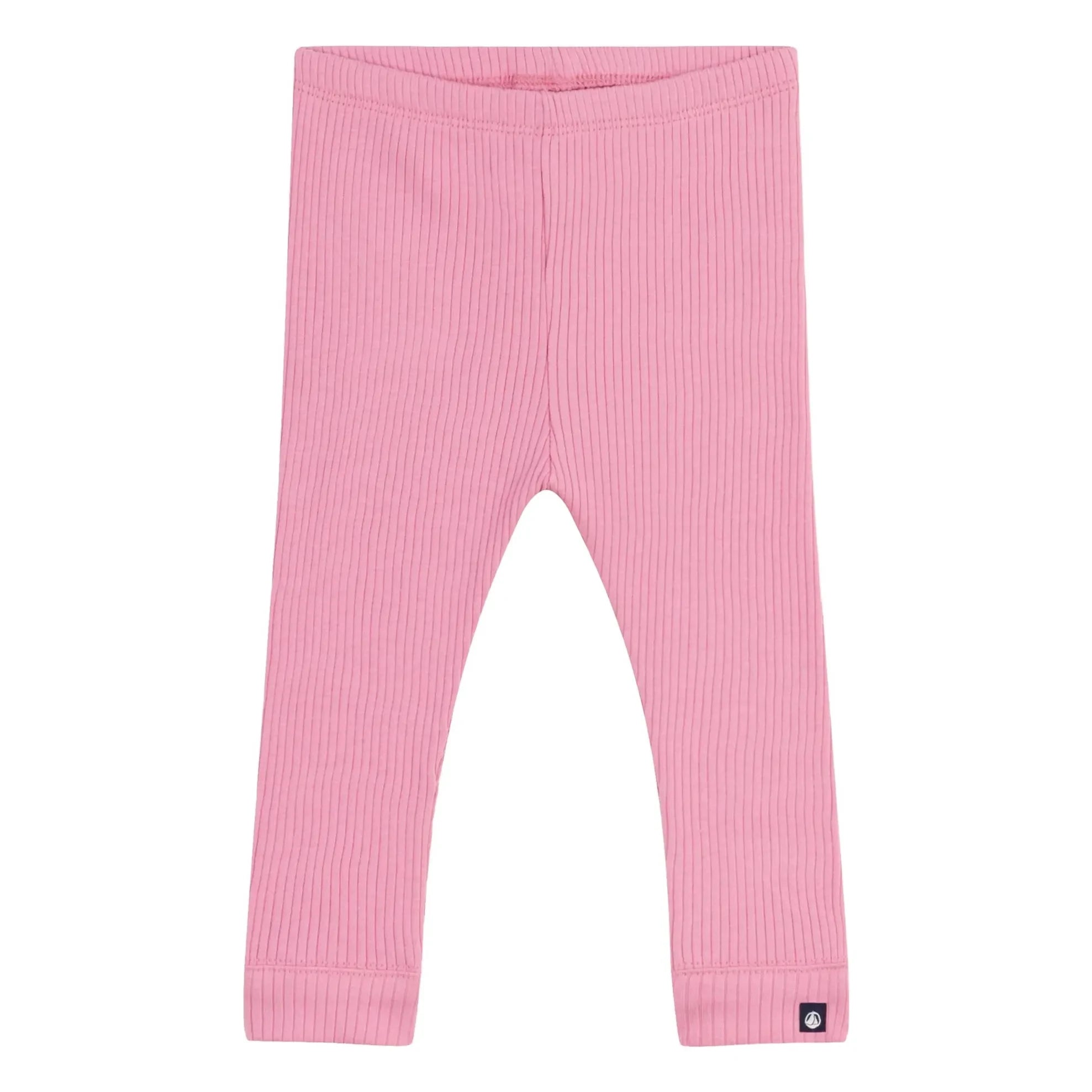 Petit Bateau - Organische Baumwoll-Leggings mit Logo-Rippstrick | Candy Pink