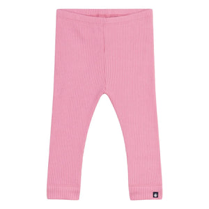 Petit Bateau - Organische Baumwoll-Leggings mit Logo-Rippstrick | Candy Pink