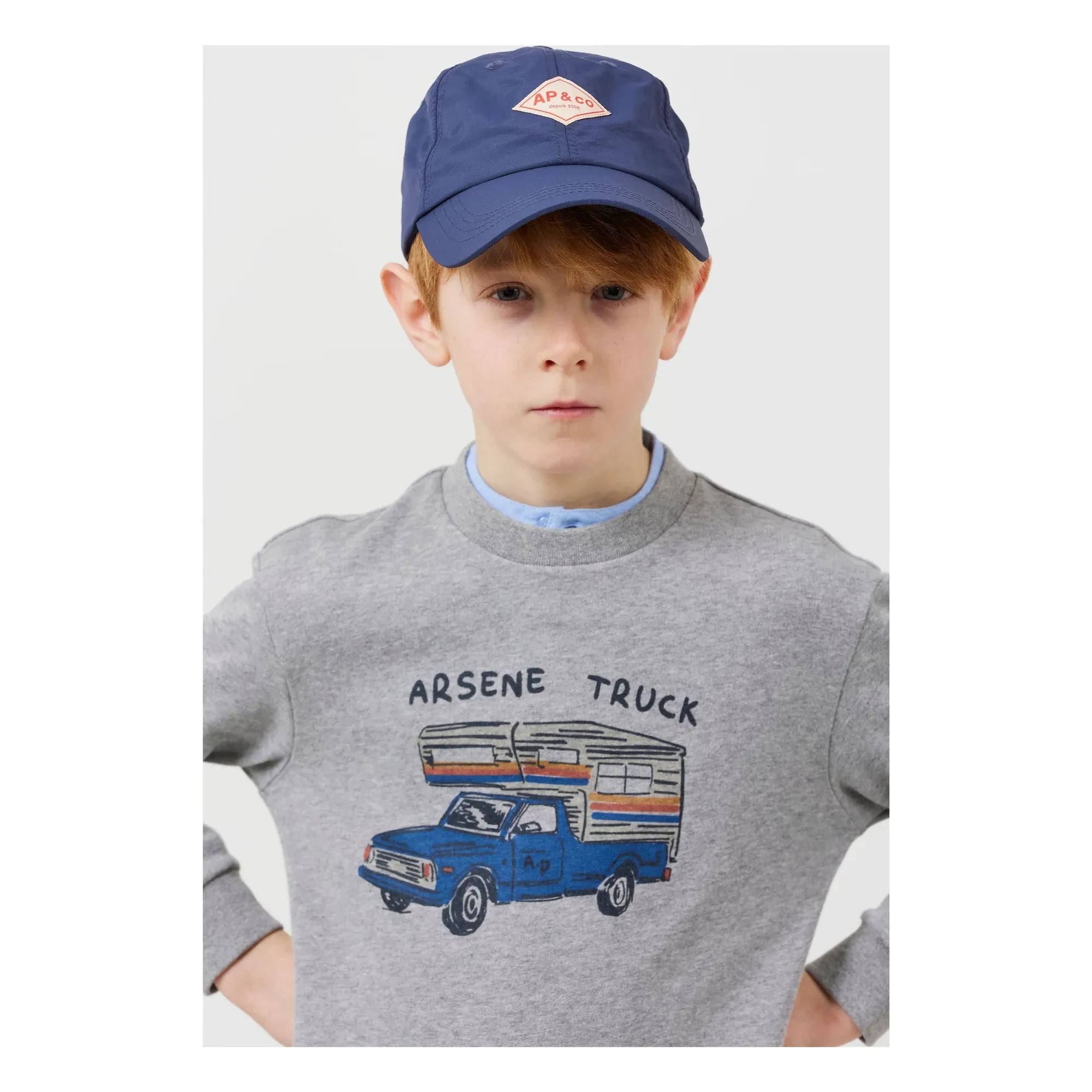 Arsène et Les Pipelettes - Bio-Baumwoll-Sweatshirt Gil | Grau
