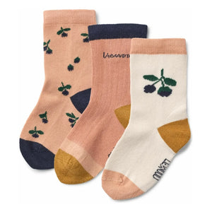 Liewood - 3er Set Socken Silas Berry | Rosa