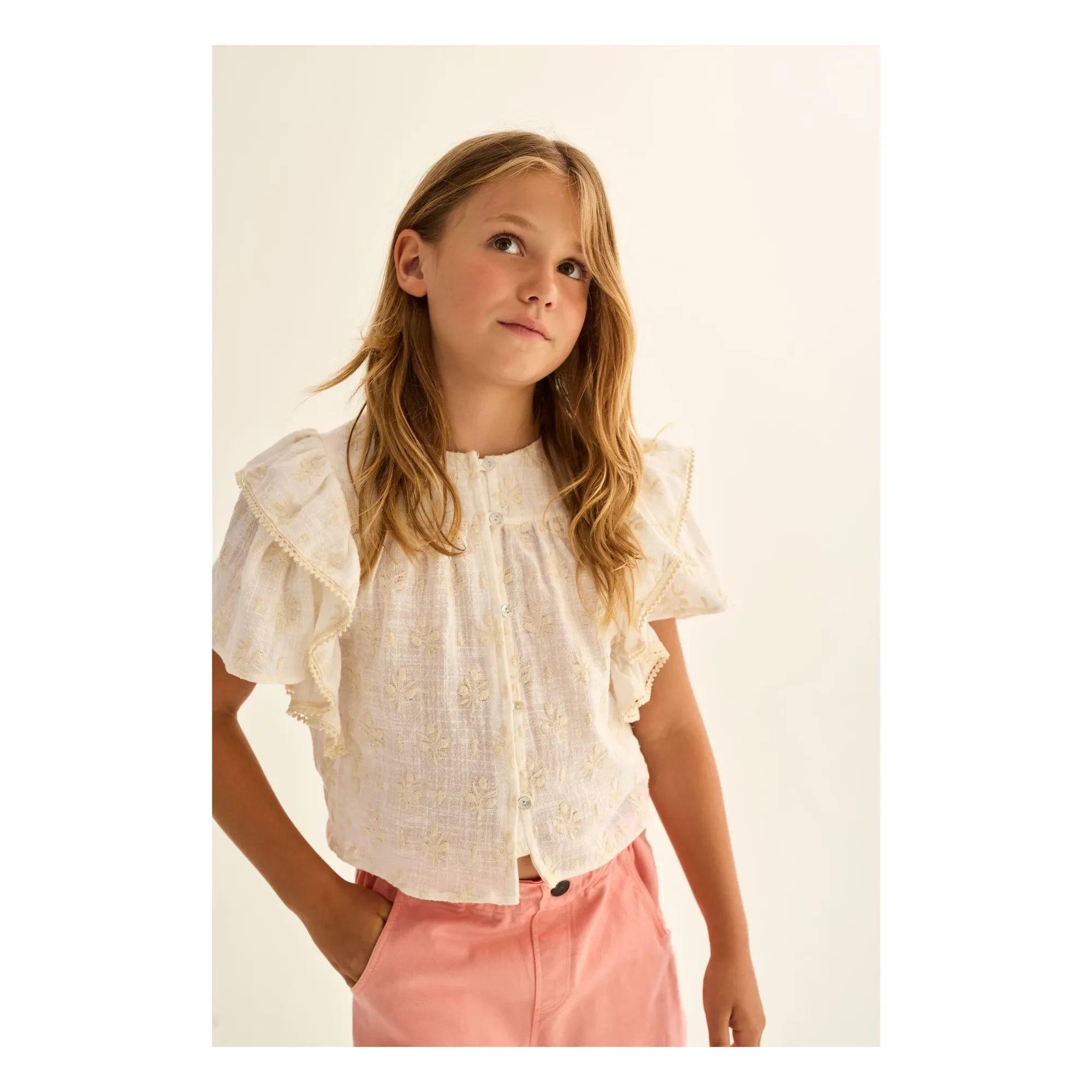 Cozmo - Tansy Bio-Baumwollbluse | Gebrochenes Weiß