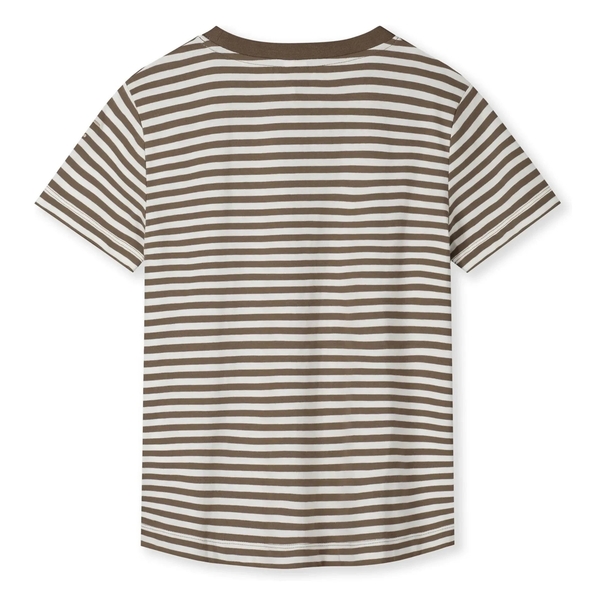Gray Label – Oversize Gestreiftes T-Shirt aus Bio-Baumwolle | Khakibraun