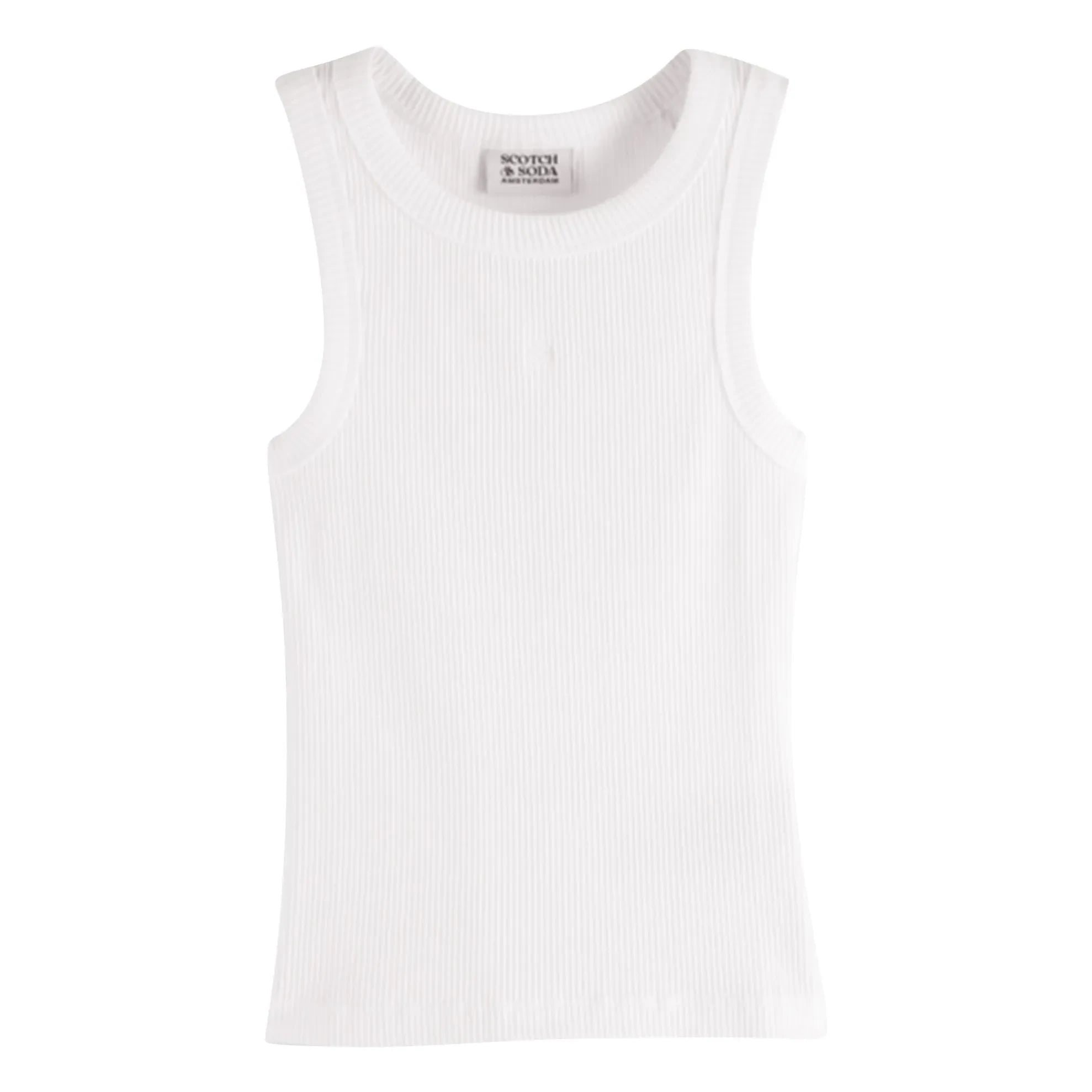 Scotch & Soda – Geripptes Tanktop aus Bio-Baumwolle | Weiß