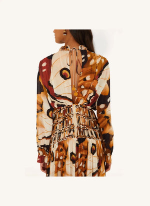 Farm Rio - Borbofly Makramee-Kleid | Terrakotta