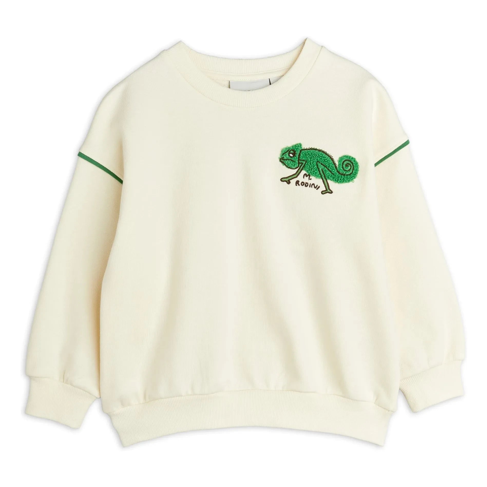 Mini Rodini - Bio-Baumwoll-Sweatshirt mit Eidechse | Ecru