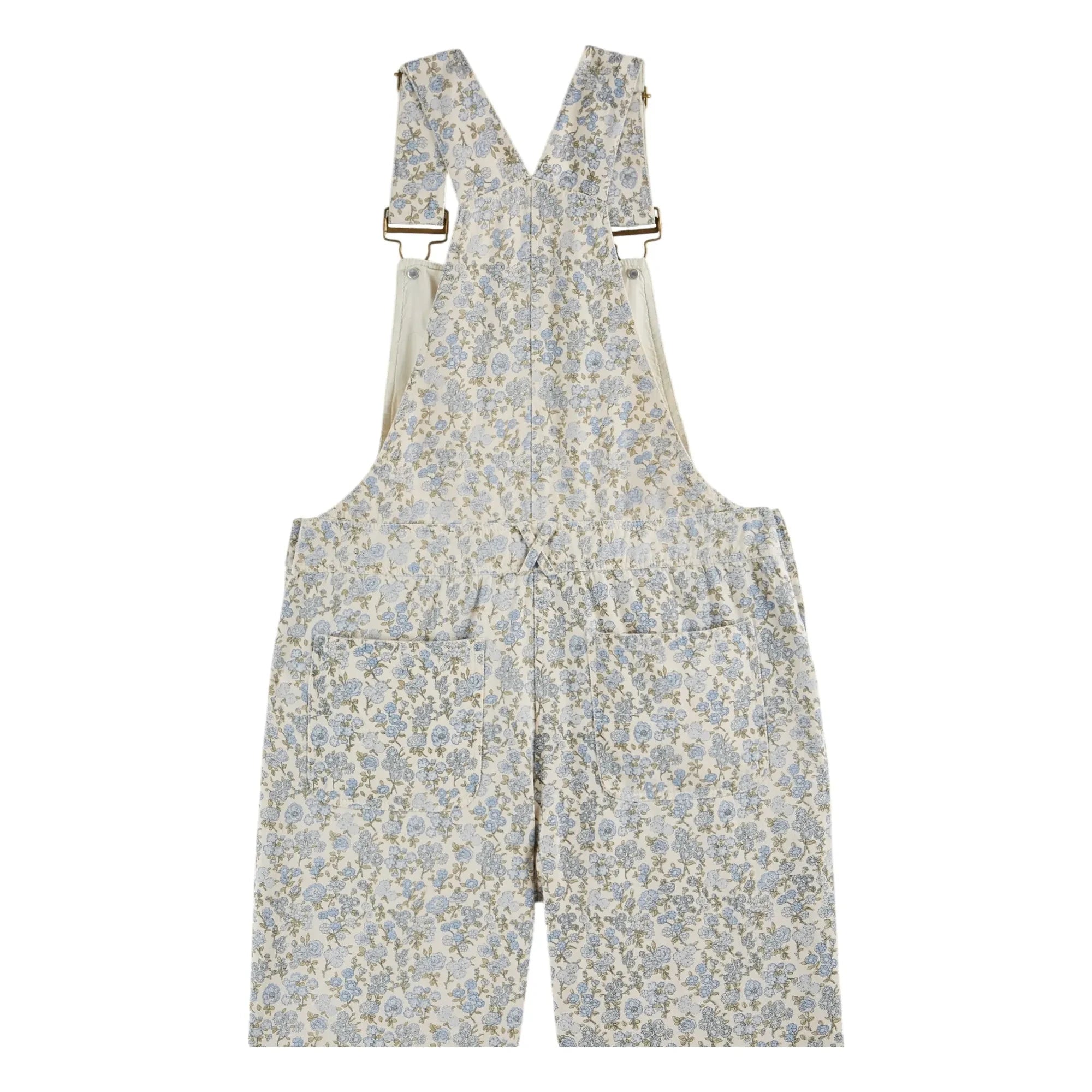 Emile et Ida - Blau | Baumwoll Latzhose mit Blumenmuster