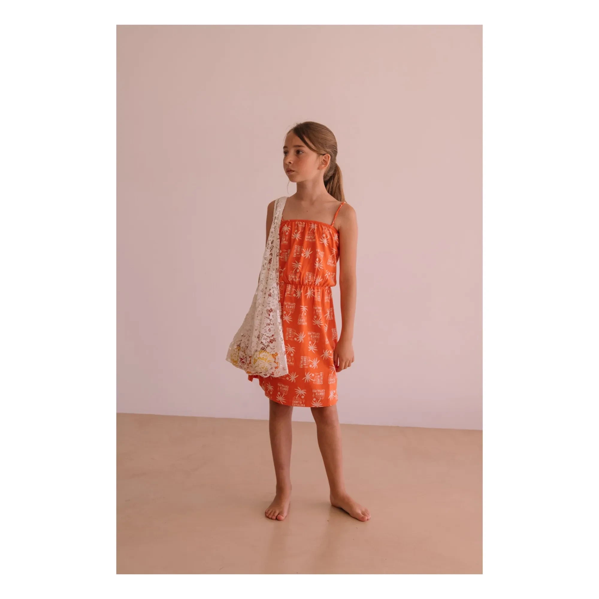 We Are Kids - Mina Palm Kleid Bio-Baumwolle | Orange