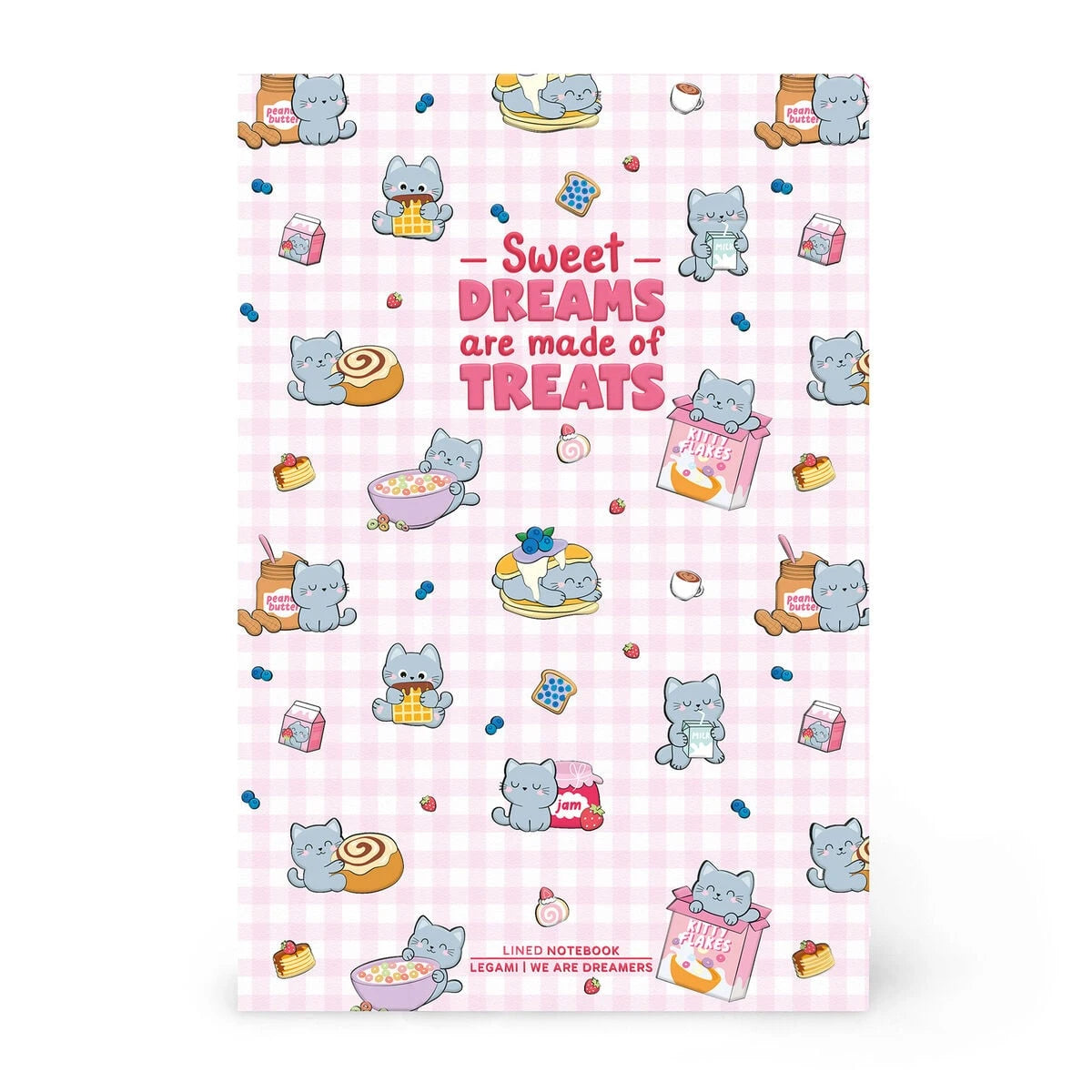 Legami - A5 Çizgili Resimli Sert Kapaklı Defter - Minik Kedi