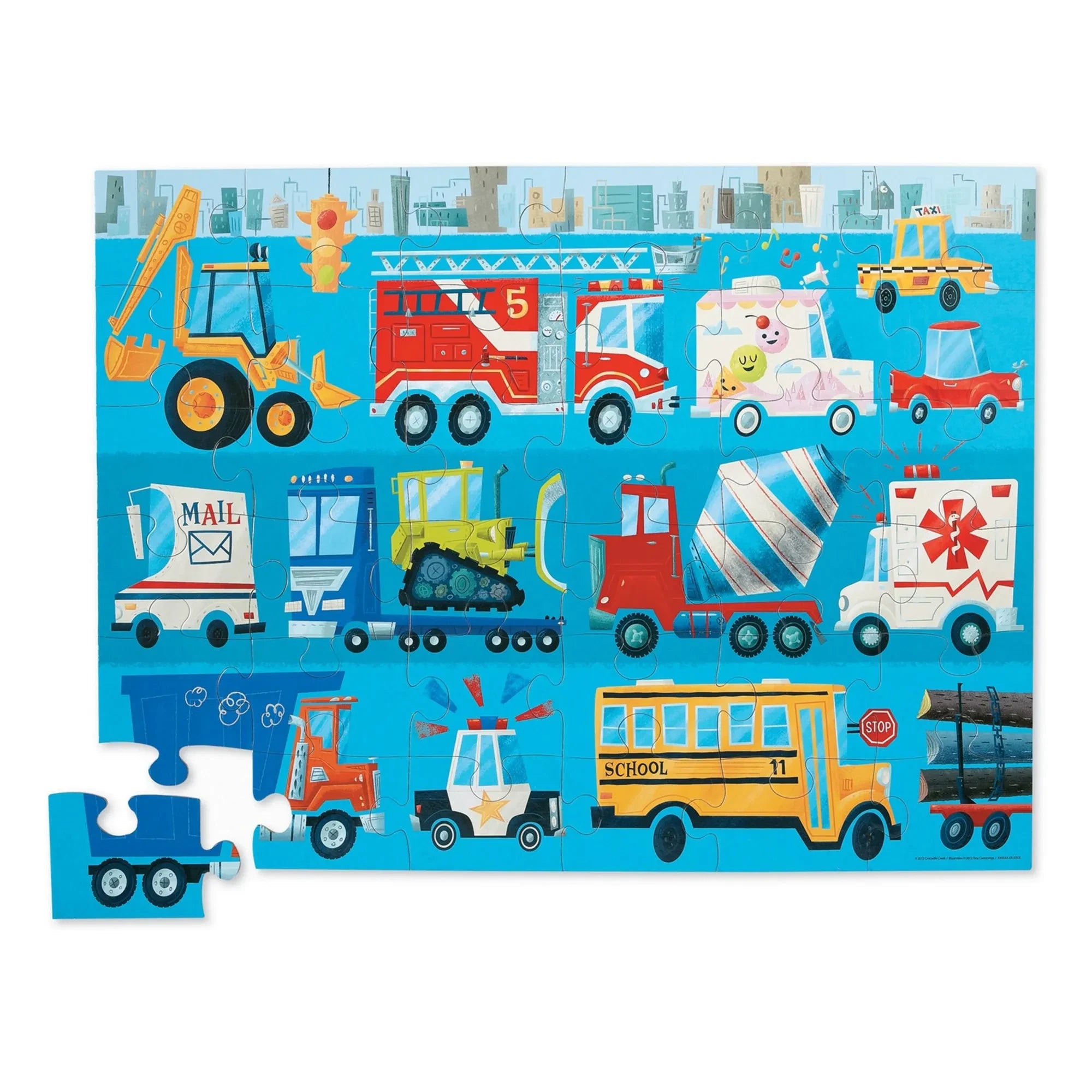 Crocodile Creek - Fahrzeuge Puzzle - 36 Teile