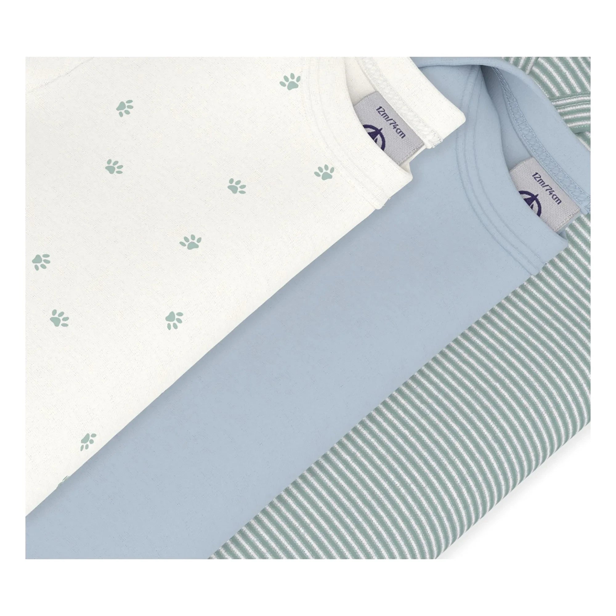 Petit Bateau - Blau | 3er-Pack Bodies Beine