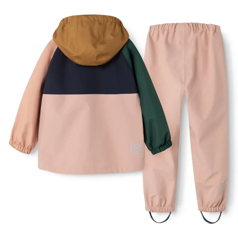 Liewood - Pedia Colorblock-Regen-Set aus recycelten Fasern | Rosa