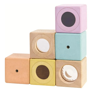 Plan Toys - Pastel Senses Blöcke - 6er-Set