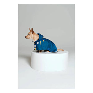 Rainkiss - Japanese Blossom Wasserdichter Hundemantel | Blau