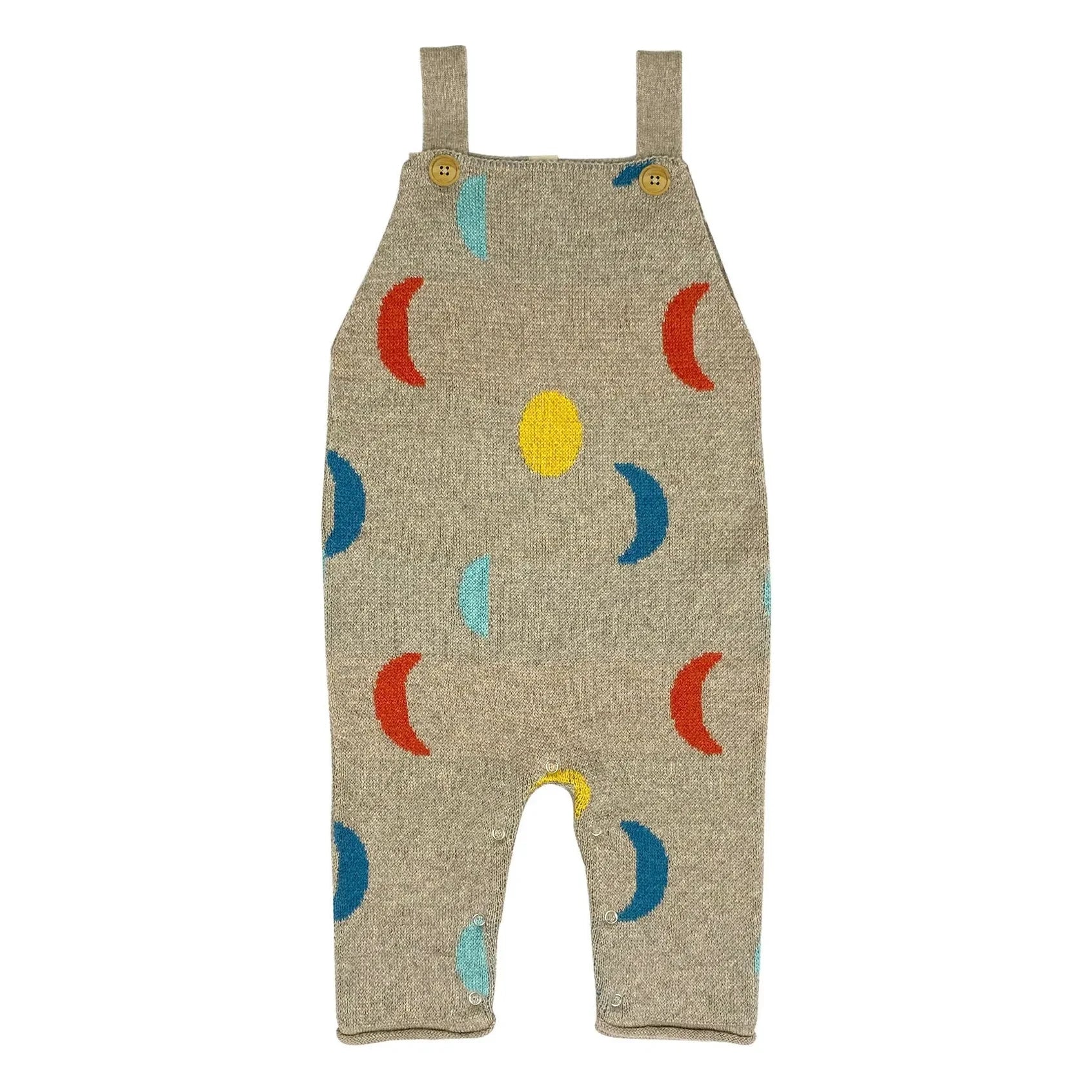 Bayiri - Moon Phases Bio-Baumwoll-Strampler | Heather Beige