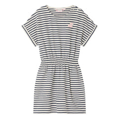 Bonpoint - Celima Gestreiftes Kleid | Ecru