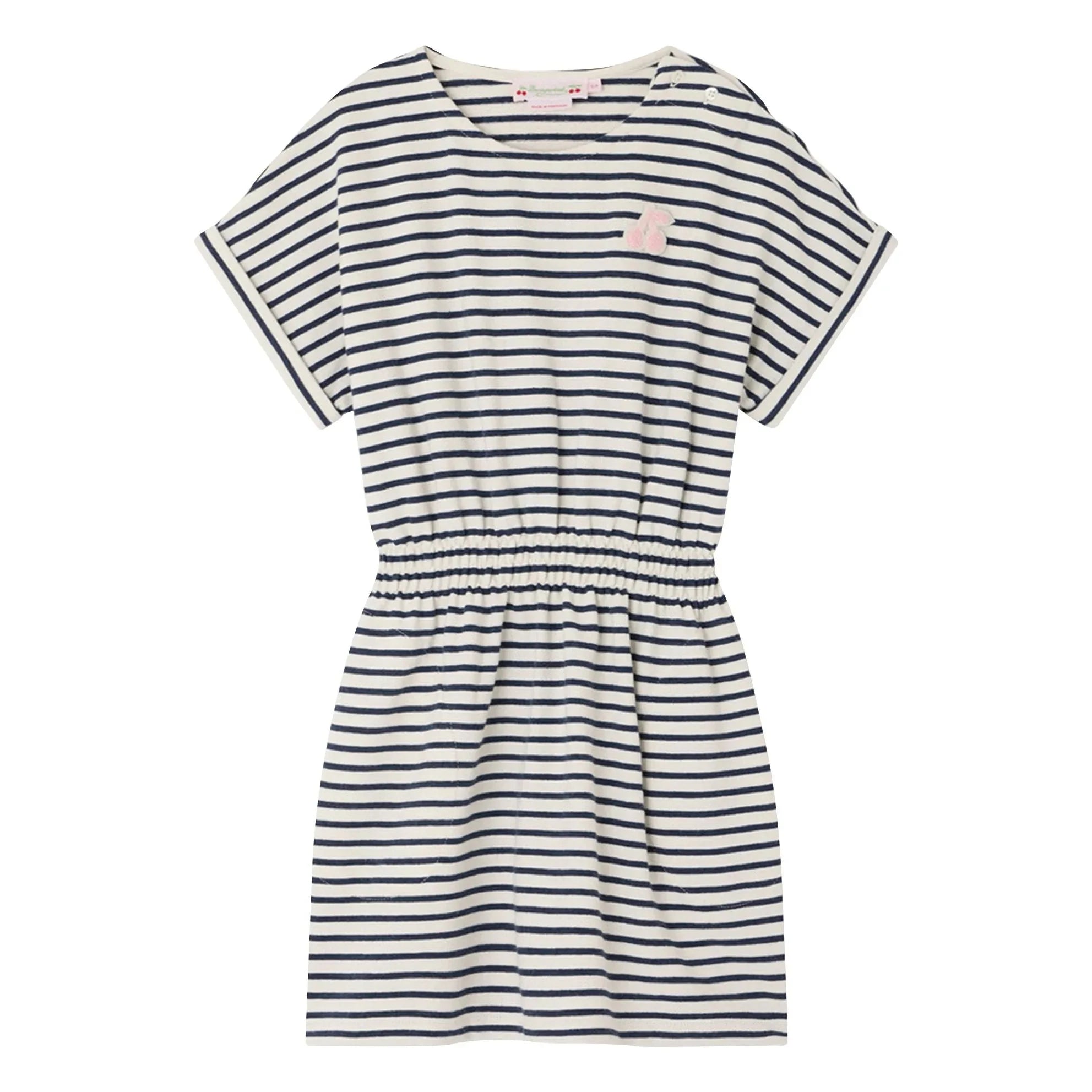 Bonpoint - Celima Gestreiftes Kleid | Ecru