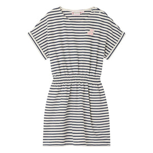 Bonpoint - Celima Gestreiftes Kleid | Ecru