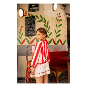 Louis Louise - Gestreifte Gulsah Strickjacke | Rot