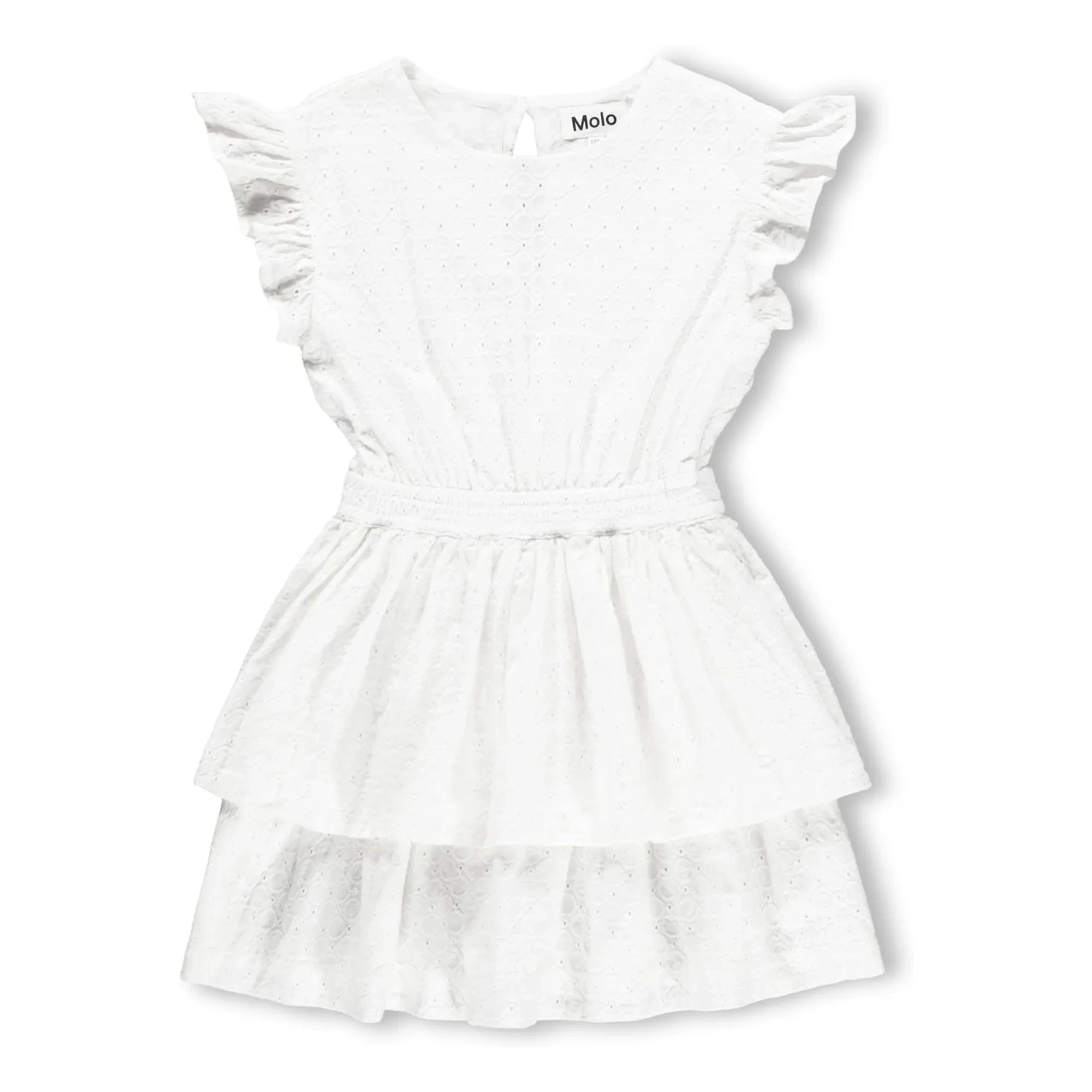 Molo - Carma Bio-Baumwollkleid mit Rüschen | Weiß