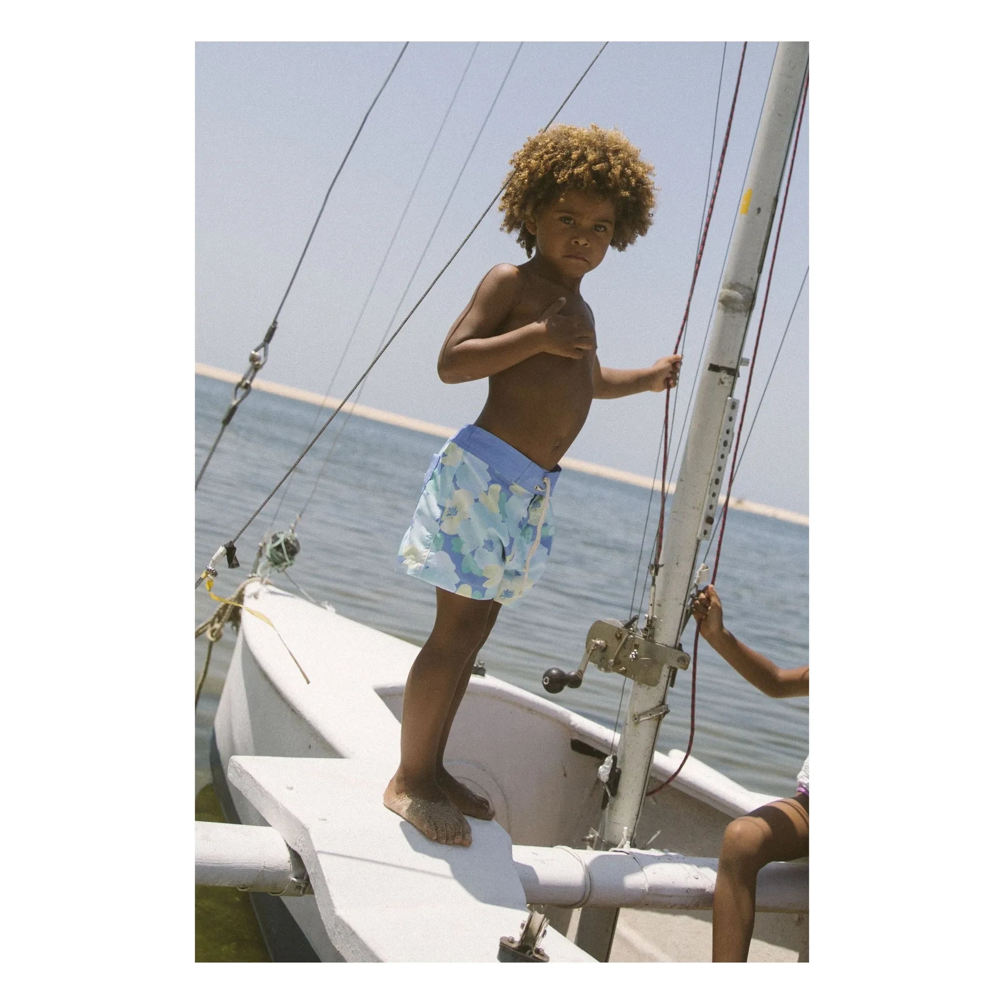 My First Cantê - Luca Fleuri Badeshorts | Hellblau