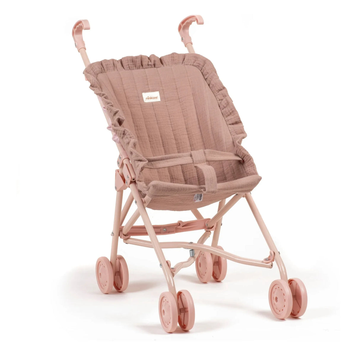 Minikane - Kinderwagen für Babypuppe aus Baumwollgaze | Mokka
