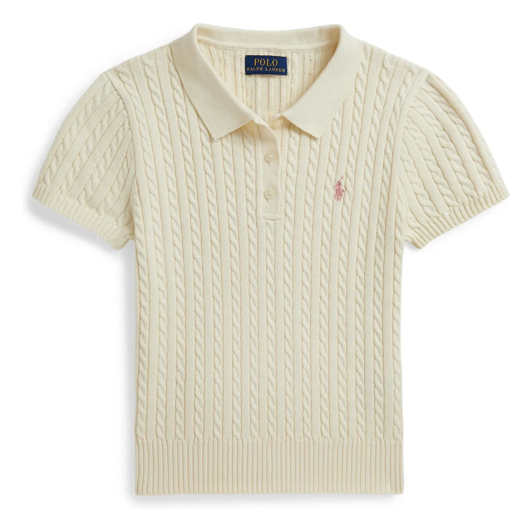 Ralph Lauren – Feinstrick-Poloshirt | Creme