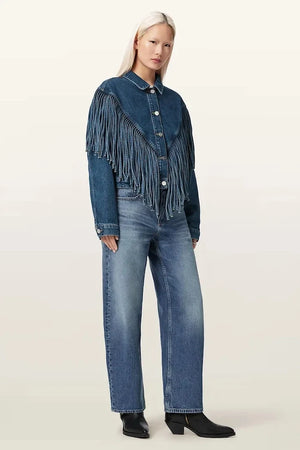 AllSaints kadın denim ceket MARLENE