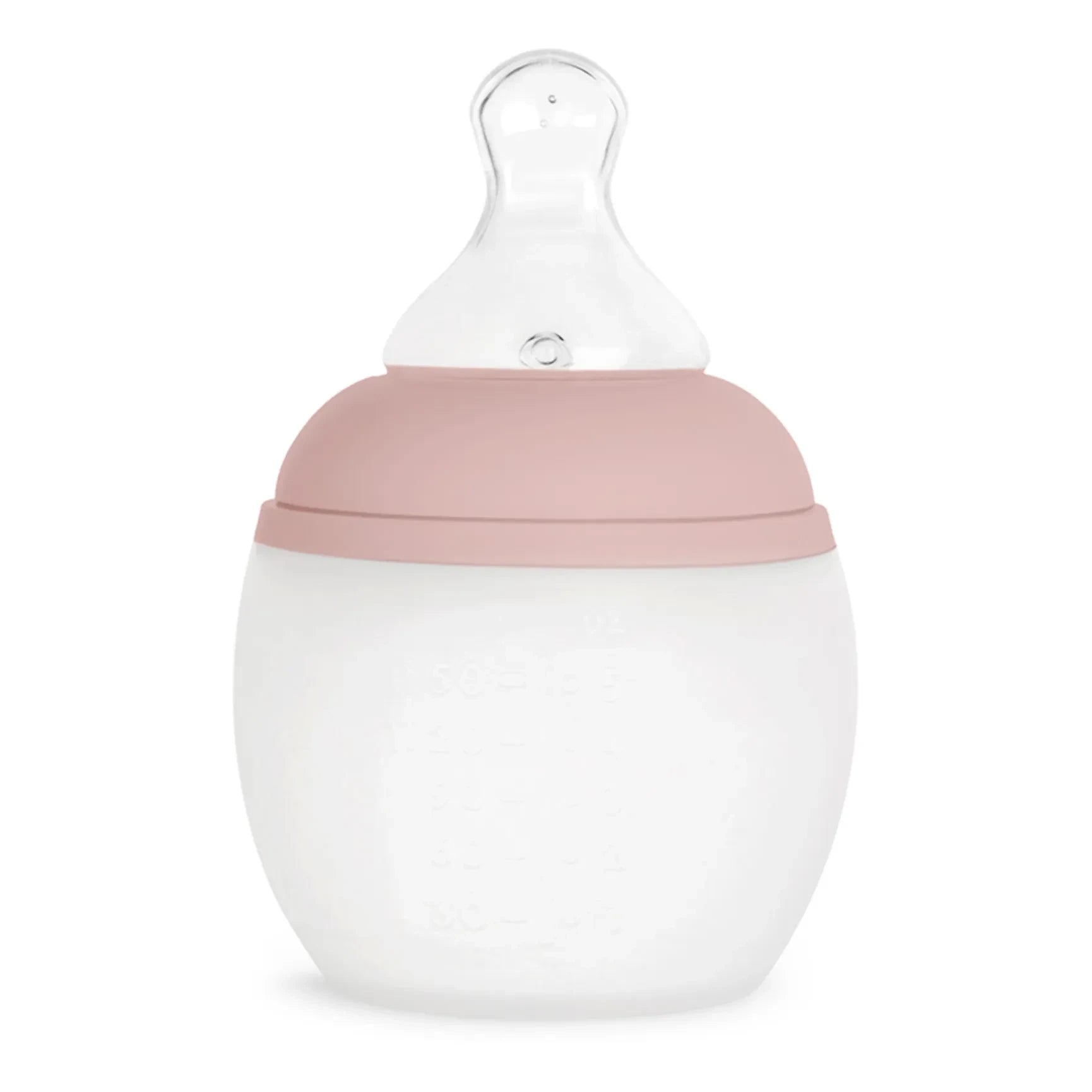 Elhée - Medizinische Silikonflasche mit orthodontischem Sauger | Blush