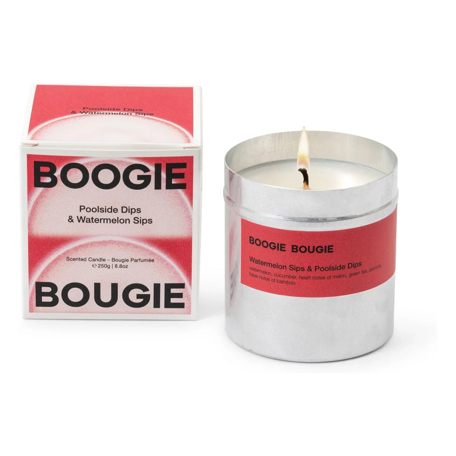 Boogie Bougie - Wassermelonen-Schlucke und Snacks am Pool Kerze