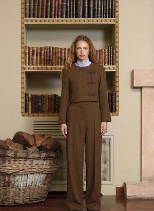 Maria de la Orden - Joséphine Yun-Tweed Jacke | Beige Braun