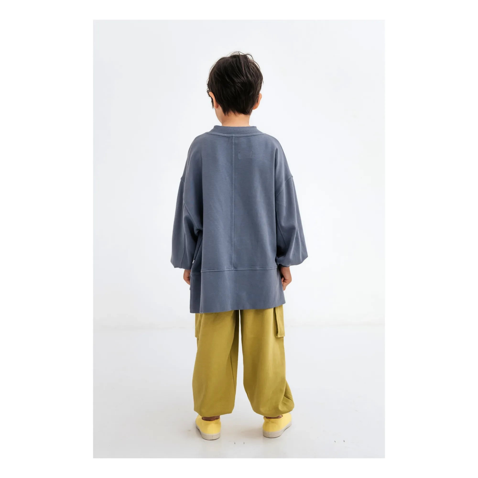 Repose AMS – Sweatshirt aus Bio-Baumwolle in Kastenform | Kohlegrau