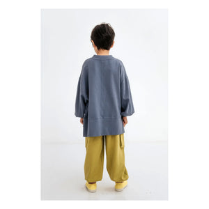 Repose AMS – Sweatshirt aus Bio-Baumwolle in Kastenform | Kohlegrau