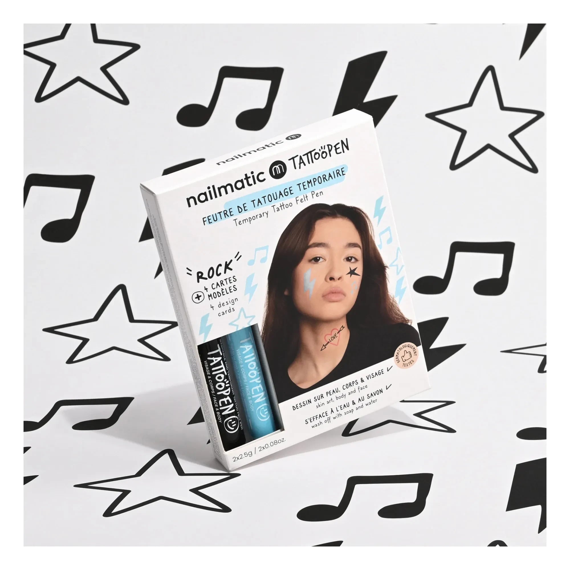 Nailmatic Kids - Tattoopen Rock Tattoo-Filzstift Doppelset