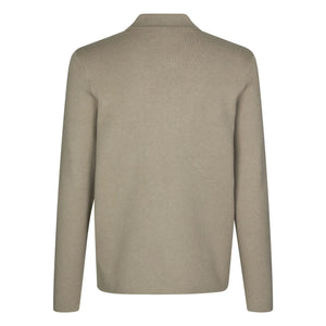 Samsoe Samsoe - Guna Langarm-Polohemd mit halbem Reißverschluss | Beige