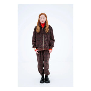 Repose AMS - Organik Pamuk Leopar Desenli Jogger Pantolon | Kahverengi